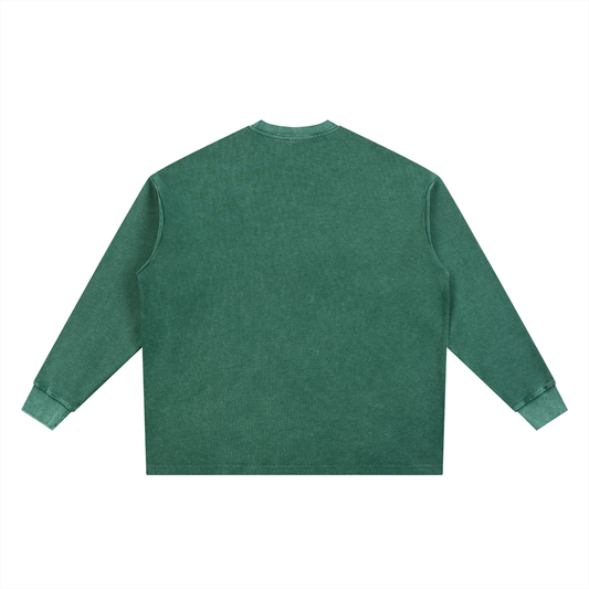 Morning Waffle Oversized Long Sleeve (Green)