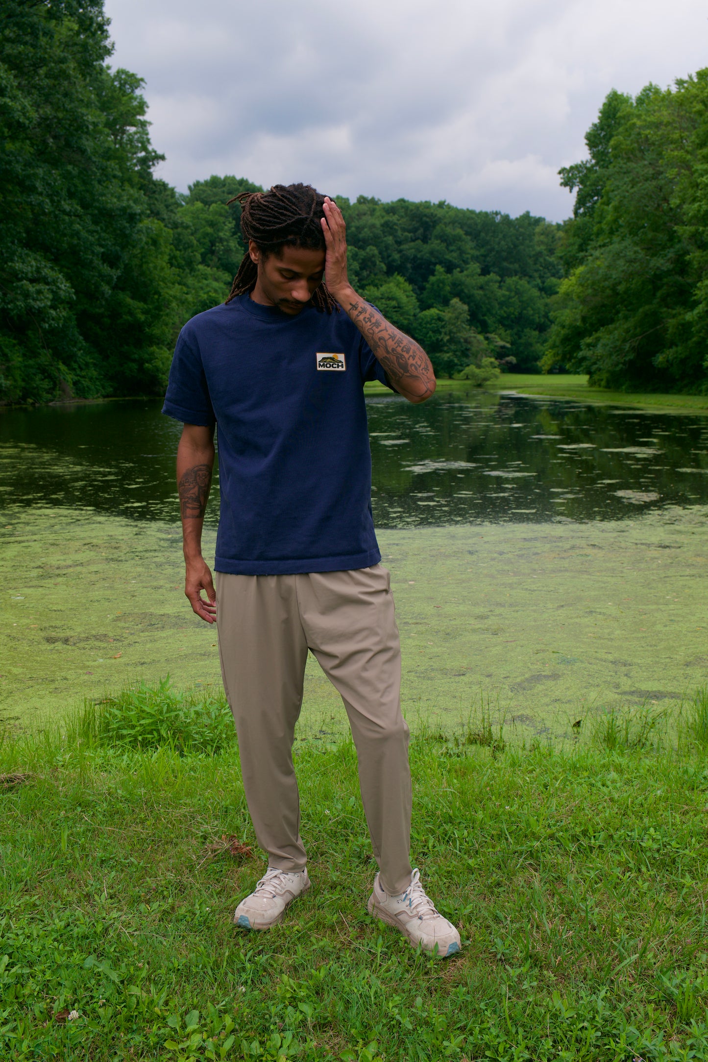 Peaker Elastic Waist Pants (Khaki)