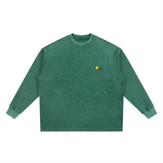 Morning Waffle Oversized Long Sleeve (Green)