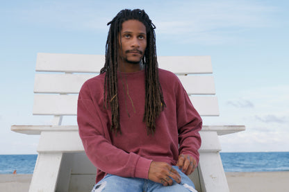 Morning Waffle Oversized Long Sleeve (Red)