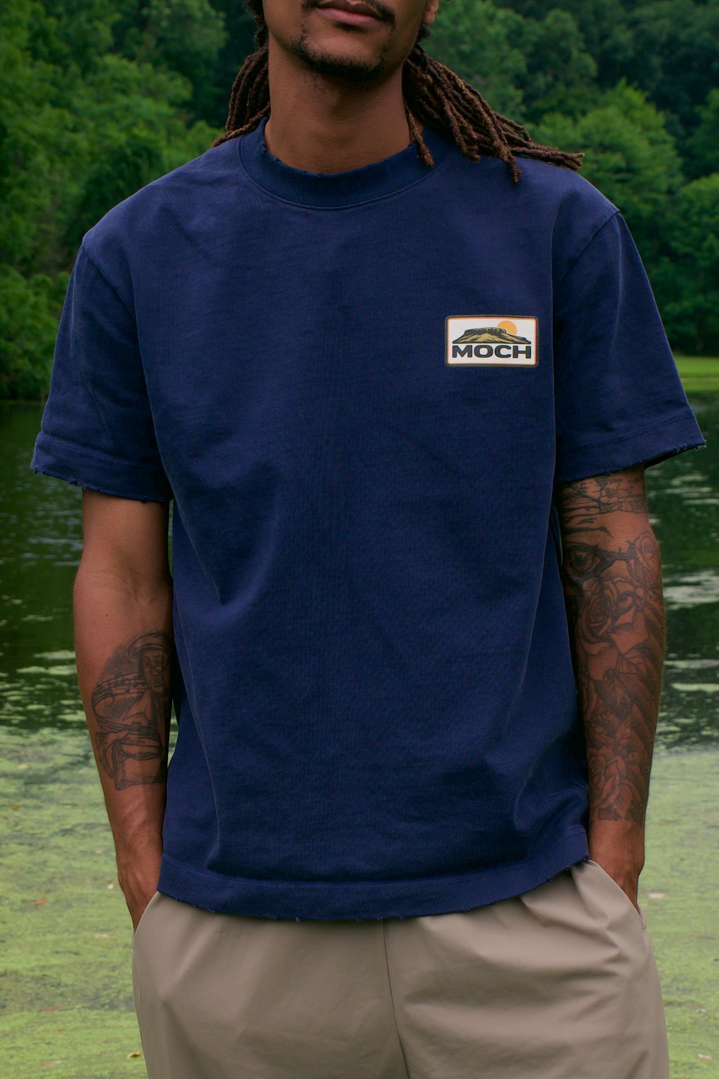 Day Tripper Frayed T-Shirt (Navy)