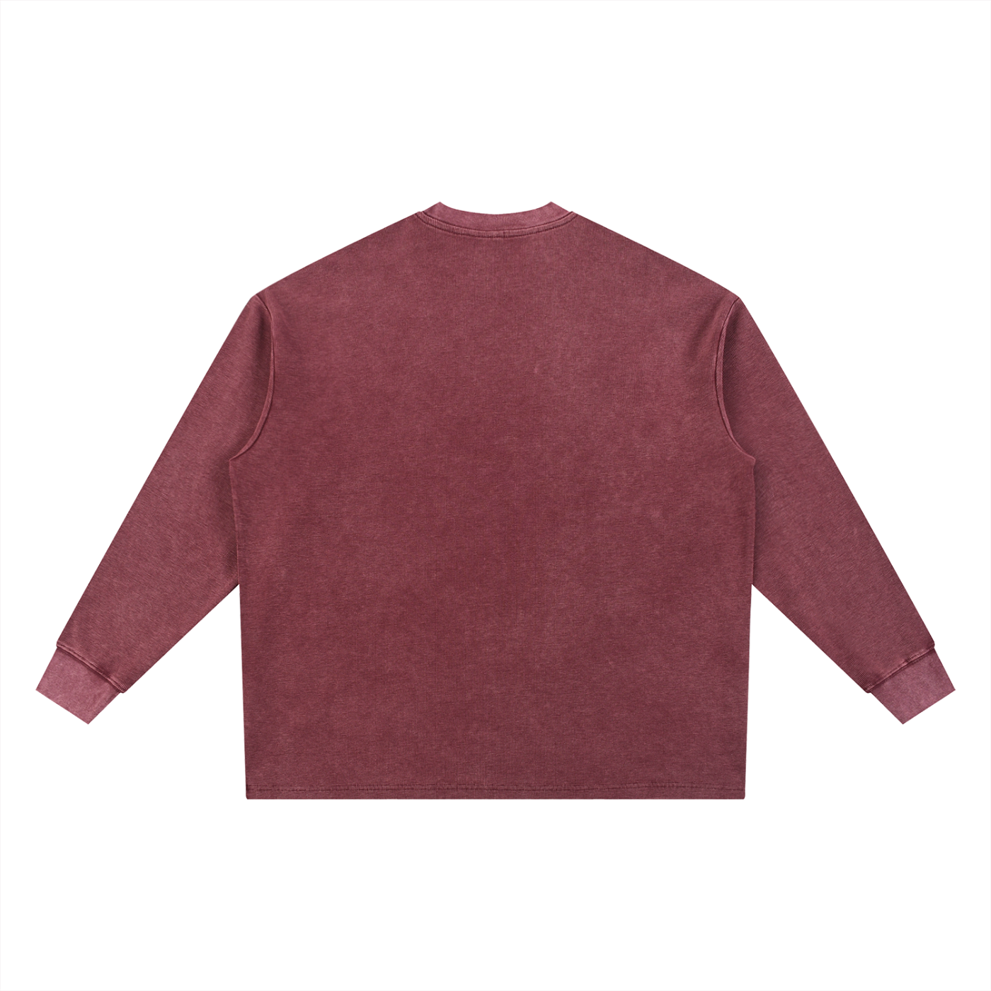 Morning Waffle Oversized Long Sleeve (Red)
